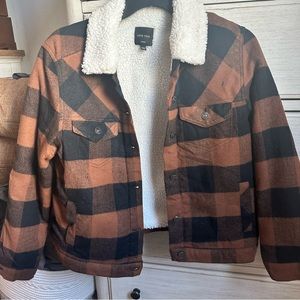 NWOT Buffalo Check Sherpa jacket